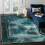 Modern DE LUXE carpet 634 Frame vintage - structural green / anthracite 160x220 cm 5