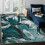 Modern DE LUXE carpet 622 Abstraction - structural green / anthracite 140x190 cm 5
