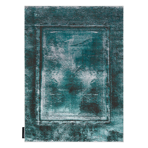 Modern DE LUXE carpet 634 Frame vintage - structural green / anthracite 160x220 cm 2