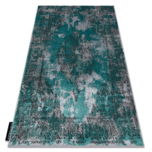Modern DE LUXE carpet 6754 Abstraction - structural green / grey 160x220 cm
