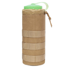 Water Bottle Holder Bag Stable Bottle Carrier With Secure Buckle Pouch Hydration Carrier For Travel Unisex Khaki