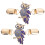 2 sjaalbrosclips, decoratieve kledingspelden 10