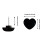 Heart Shaped Push Pin Black For Map Marking And Wall Display 2