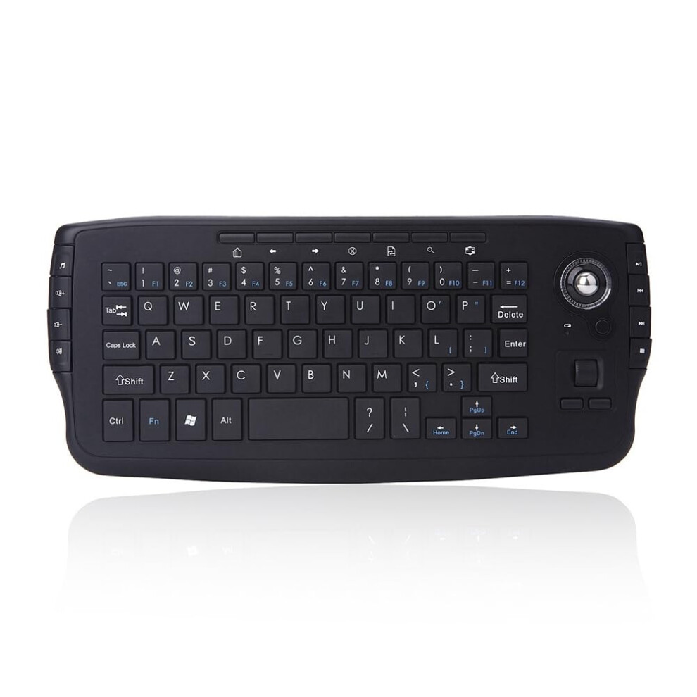 2.4G Wireless Ergonomic Mini Keyboard With Trackball And 15 Multimedia Keys For PC Gaming-image-OPC-PKQFTH9-NEW