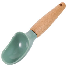 Ice Cream Scooper 2-Pack With Ergonomic Wooden Handle For Ice Cream, Fruit, Desserts, Melon Balls, Meatballs