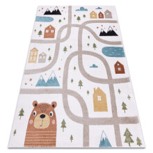 Tapete FUN Polar para crianças ruas, floresta, creme 200x290 cm