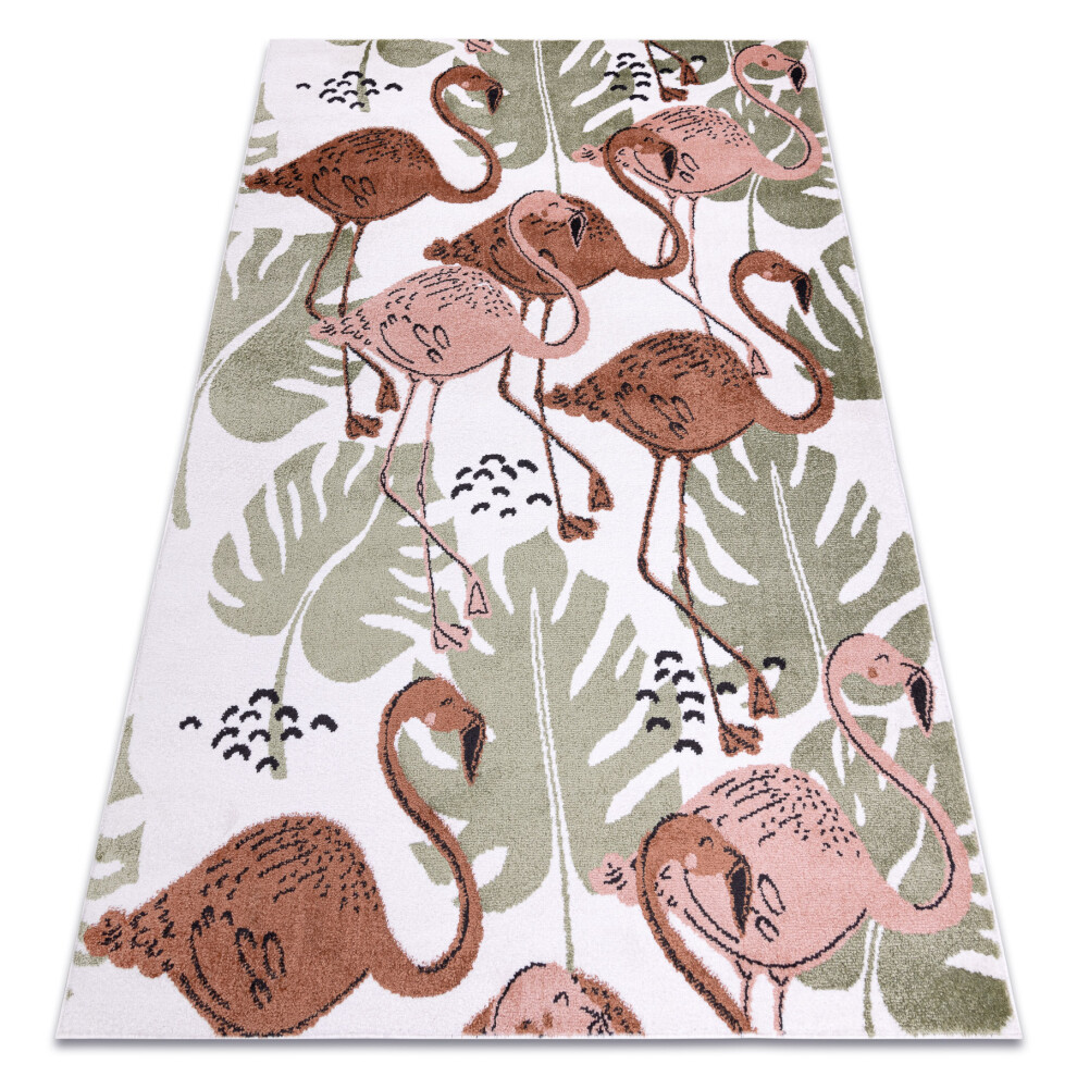 Carpet Fun Flami For Children, Flamingos 120X170 Cm Cream Rugsx