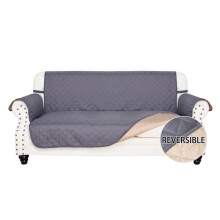 (GREY, 3 SEATER) CHARKHAH LONDON Solid Color Soft Sofa Cover, Non-slip Slipcover for Home Living Room Bedroom Office - Fathers Day Decor