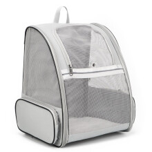 Cat Bag Portable Cat Backpack, Foldable, Large-Capacity, Breathable Gray Pet Bag For Cats