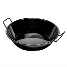 (28CM) ENAMEL KARAI Wok Heavy Duty Frying Kadhai Kadai Karahi Dish Pan Black Original (20cm-40cm)