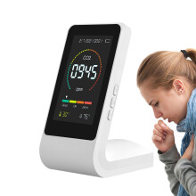 Portable CO2 Detector Indoor Air Quality Monitor With Temperature And Humidity For Gym School Restaurant Bar