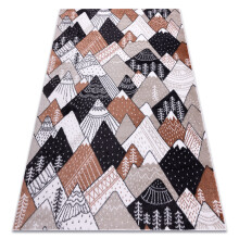 Tapete FUN Tops para crianças montanhas, picos, creme 160x220 cm