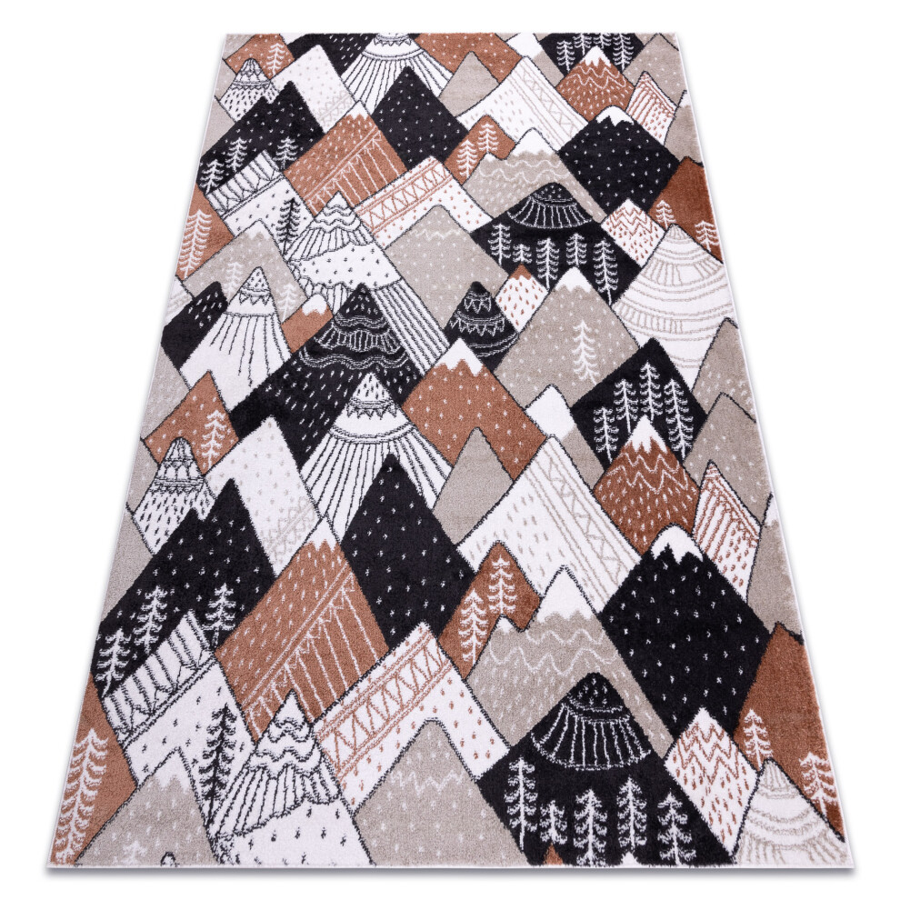 Carpet Fun Tops For Children, Mountains, Peaks 160X220 Cm Cream Rugsx