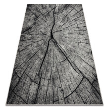 Carpet SILVER TRONKO Tree wood - grey 300x400 cm