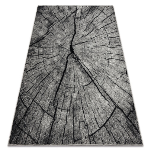 Carpet SILVER TRONKO Tree wood - grey 300x400 cm