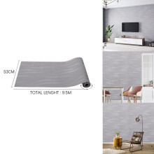 (No.4, 9.5m L x 0.53m W) Lifeideas Modern Geometric Diamond Grey Linen Textured Wallpaper,PVC Self-Adhesive Peel and Stick Home DIY Decor Wall Sticker for Living