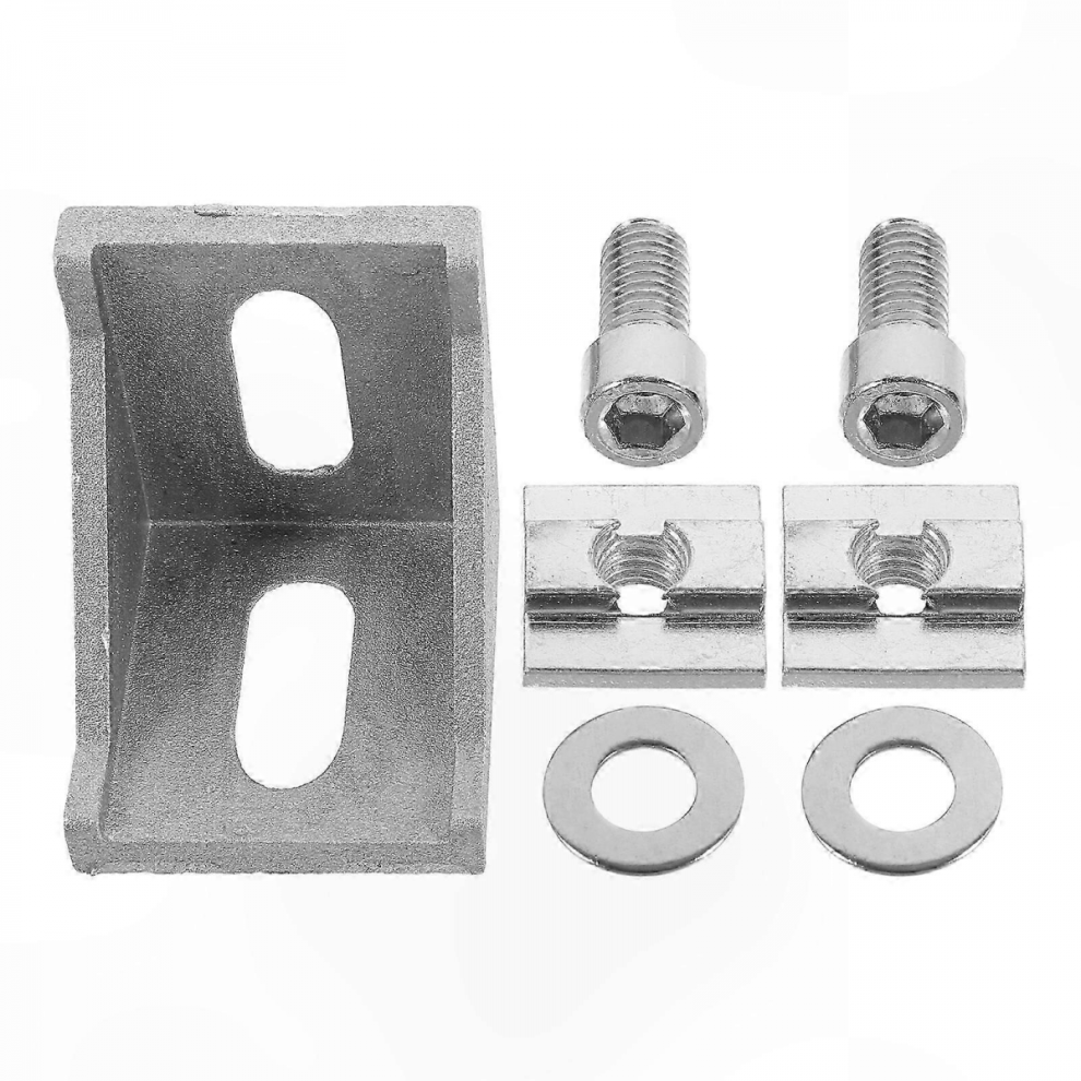 Aluminum Corner Bracket Set For 4040 Profile Extrusion Connectionsilver4.00x4.00x3.30cm 7057162173328