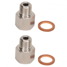 1/8" NPT Female to M10 x 1.0 Male Stainless Steel Waterproof Universal Car Pressure Gauge Adapter