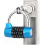 5 letter combination lock, directional lock, padlock letter code, word lock combination lock (blue) 5