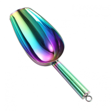 Stainless Steel Long Handle Ice Scoop for Bar Party - Also for Popcorn & FlourNeon