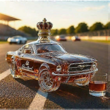 350ml whiskey decanter bald eagle, dachshund, owl, shaped bottle, eagle shapedsSports Car B