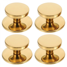 Pot Lid Handles 12 Pcs Stainless Steel Replacement Knobs Ideal For Kitchen Cooking Heat-resistant Simple DesignGolden6.7X6.7X3.7CM