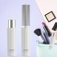 Mini Round Brush Travel Hair Comb Brush Curly Hair Brush For Women Mini Hair Brush For Blow Drying, Hair Styling ToolWhite