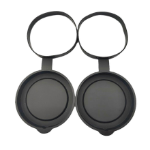 2 Pieces Binoculars Protective Rubber Objective Lens Cap Binocular Best Protect 61-63MMBlack