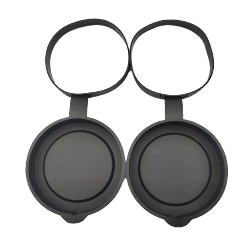2 Pieces Binoculars Protective Rubber Objective Lens Cap Binocular Best Protect 61-63MMBlack