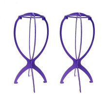 2PCS Wig Stand Portable Wig Stand Collapsible Wig Holder Wig Display 13.9 Inch Tool Travel Wig Stand for All Wigs