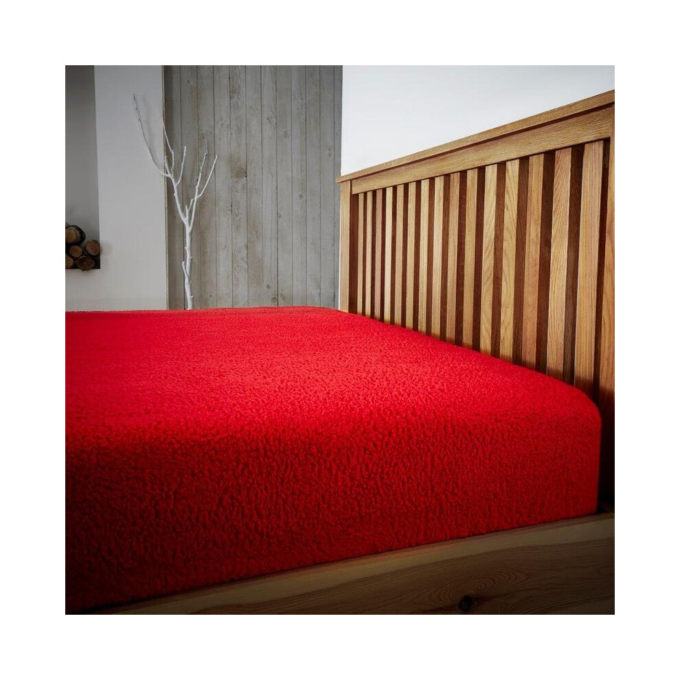 (Red, King) Luxury Teddy Fitted Sheets Available in Single, Double & King for Extra Comfort-image-OPC-PKQG9QG-NEW