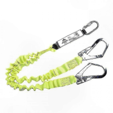 Elastic Shock Absorbing Double Lanyard with FP52 TechnologyYellowOne Size