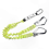 Elastic Shock Absorbing Double Lanyard with FP52 TechnologyYellowOne Size 2