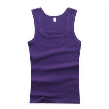 Men Muscle Vests Cotton Underwear Sleeveless Tank Top Solid Muscle Vest Undershirts Square Collar Gymclothing Bodybuilding Tank TopspurpleXXL