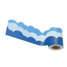 Sky Border Trim Stickers 1 Roll, Cloud Bulletin Board Decoration For Classroom, Easy To Apply Chalkboard And Whiteboard