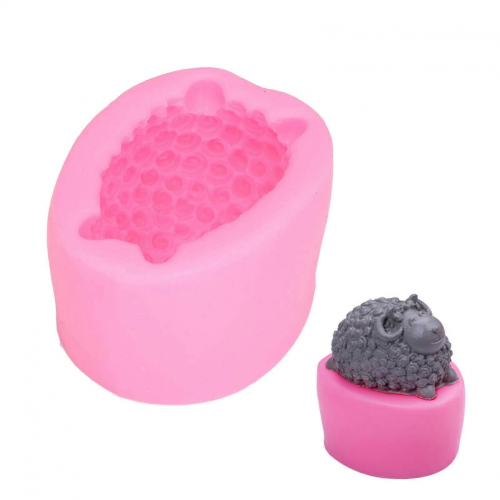 3D Sheep Silicone Mold for DIY Soap Cake Chocolate 8.5x6.8x5cm