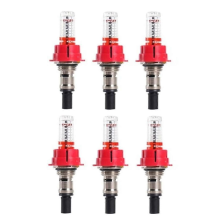 6 Pcs Underfloor Heating Manifold Flow Meter, Visual Flow Monitoring Regulator for Underfloor HeatiRed