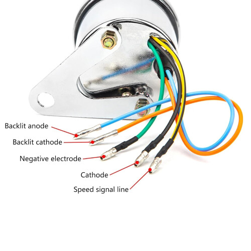 Retro Motorcycle Tachometer 1.6W Metal Housing Electronic Inductive Pointers Gauge For Motorcycle Customization 1