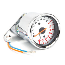 Retro Motorcycle Tachometer 1.6W Metal Housing Electronic Inductive Pointers Gauge For Motorcycle Customization