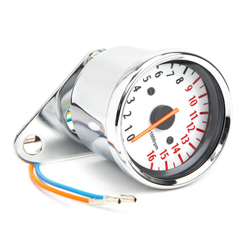 Retro Motorcycle Tachometer 1.6W Metal Housing Electronic Inductive Pointers Gauge For Motorcycle Customization
