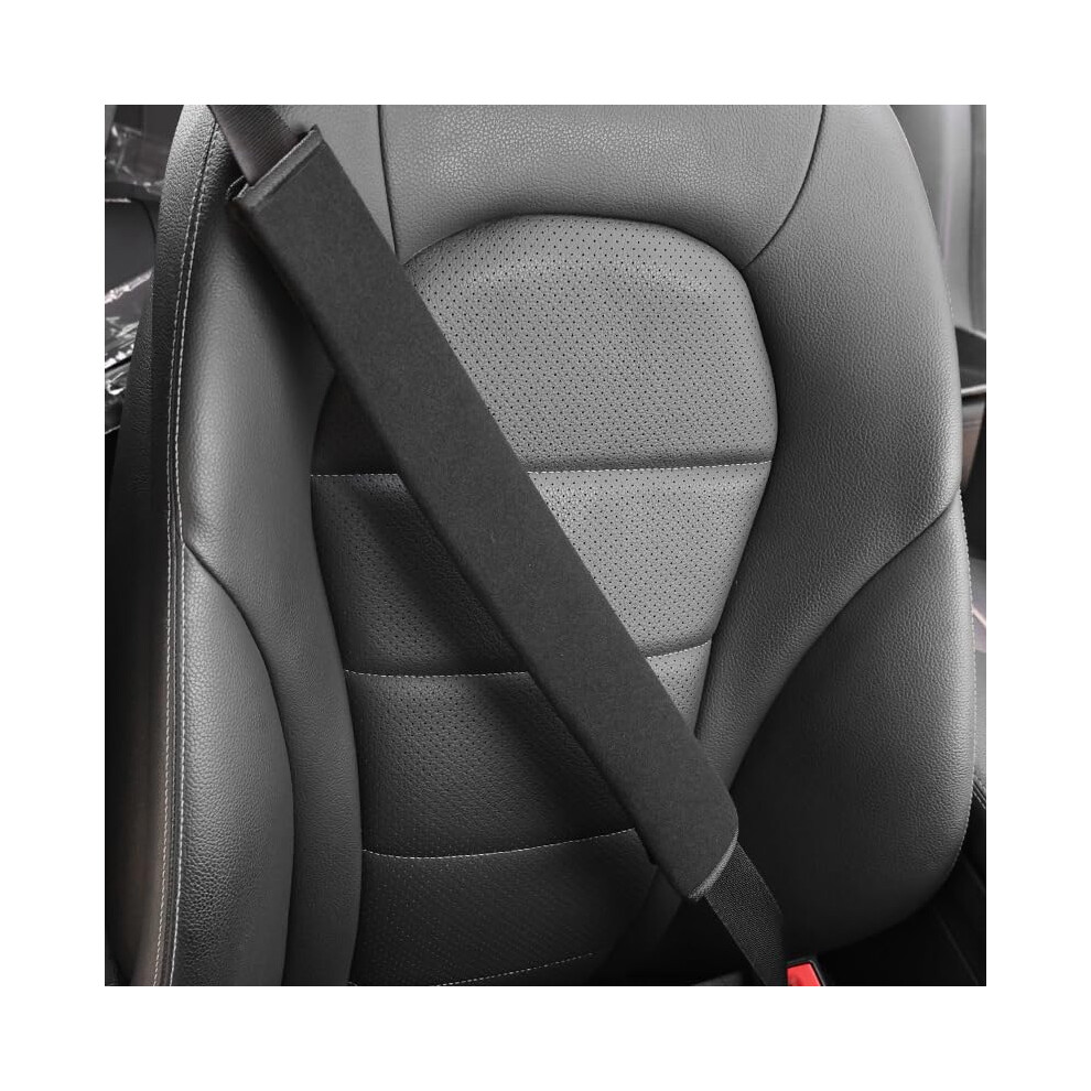 Seatbelt Cover Extra Long, 15.5In Super Soft Furry Plush Cushion, Shoulder Pad Protector For Cars, Adults & Kids Black 9354506891251
