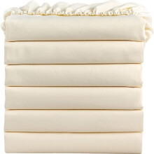 (Cream, Small Double ) Extra Deep Pocket Microfiber Fitted Bed Sheets - Solid Colour Pattern - Machine Washable