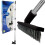 (Grey) Tile and Grout Cleaning Made Easy - Long Handled Angled Scrubbing Brush 1
