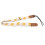 Durable Cotton Ukulele Strap with Tail Pin Adjustable Orange Plaid 14