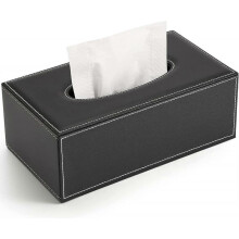 Rectangular Tissue Box Holder Tissue Box Cover PU Leather Facial Tissue Dispenser