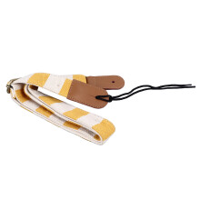 Durable Cotton Ukulele Strap with Tail Pin Adjustable Orange Plaid