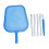 Pool Leaf Rake Mesh Net Skimmer Section Handle For Efficient Pool Cleaning Durable Blue Design 1