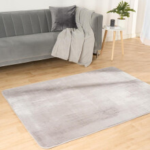 (Silver, 160cm x 230cm) OHS Filled Microplush Rug Large Area Mat Carpet Living Room