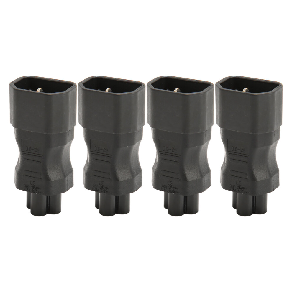 4Pcs Copper Iec320 C14 To C5 Power Adapter 2500W For Pdu & Servers 3441351637793