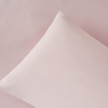 (Pale Pink, Superking) OHS Plain Dyed Duvet Cover Quilt Bedding Set With Pillowcase Single Double King Size